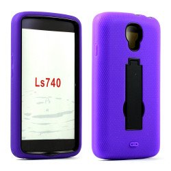 LG Volt LS740 Armor Hybrid Stand Case (Purple Black)